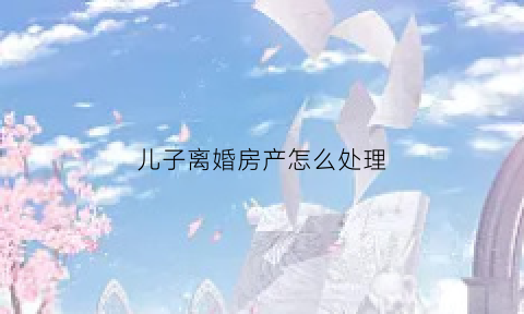 儿子离婚房产怎么处理(儿子离婚婚房归儿媳)