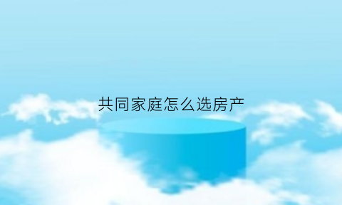 共同家庭怎么选房产(共同家庭怎么选房产过户)