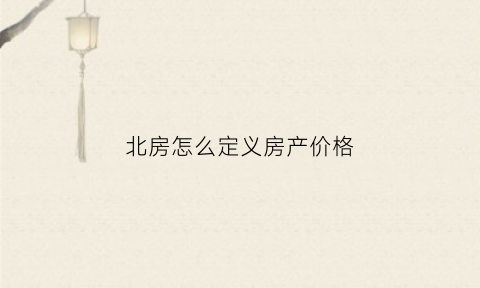 北房怎么定义房产价格(北京北房价)