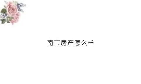 南市房产怎么样(南市小区房价走势)