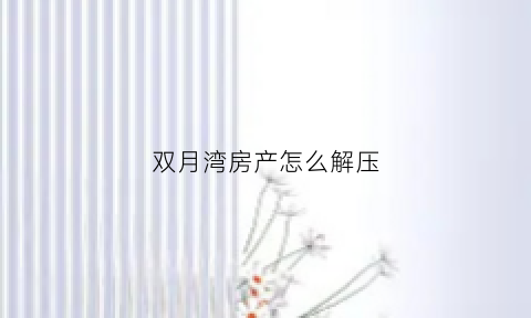 双月湾房产怎么解压(双月湾房价)