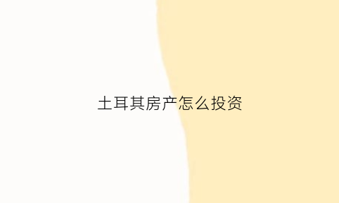 土耳其房产怎么投资(土耳其房源好吗)