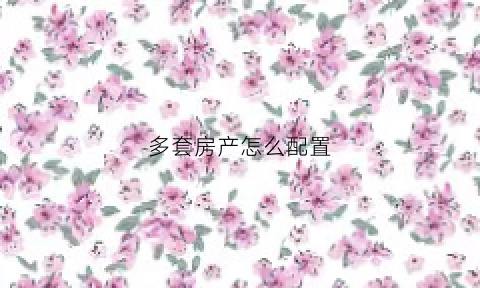 多套房产怎么配置(多套房产怎么交税)