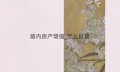 婚内房产增值_怎么计算(婚内房子赠予对方属于共同财产吗)