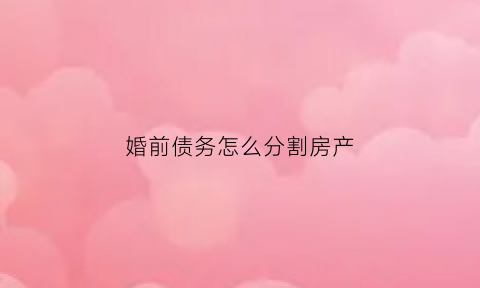 婚前债务怎么分割房产(婚前债务怎么分割房产)