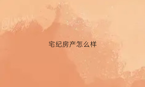 宅纪房产怎么样(宅饮百度百科)