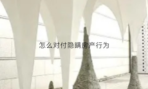 怎么对付隐瞒房产行为