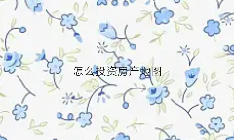 怎么投资房产地图(房地产的地图在哪里弄得)