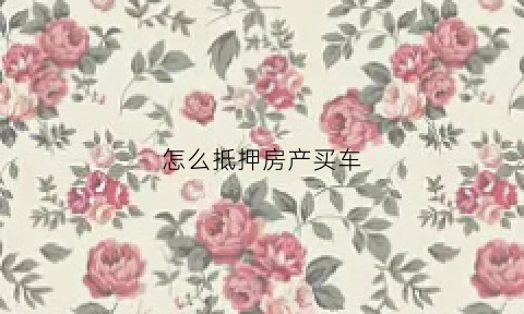 怎么抵押房产买车(拿房子抵押买车)