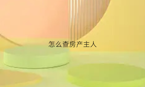 怎么查房产主人(怎么查房产户主)