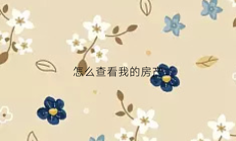 怎么查看我的房产