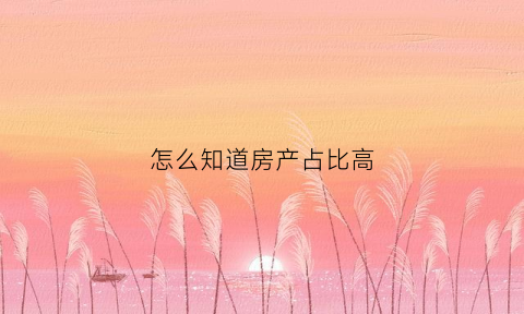 怎么知道房产占比高(怎么查房子产权比例)