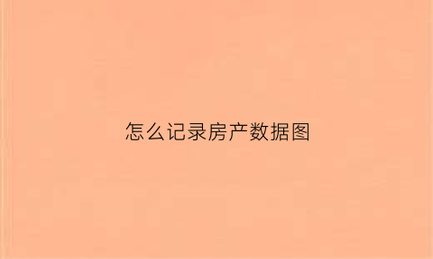 怎么记录房产数据图(统计房屋信息)