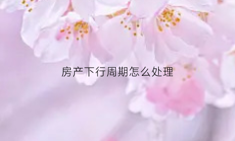 房产下行周期怎么处理(房地产下行周期)