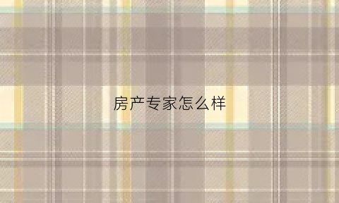 房产专家怎么样(房产专家怎么样赚钱)