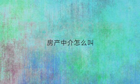 房产中介怎么叫(房产中介怎么说)