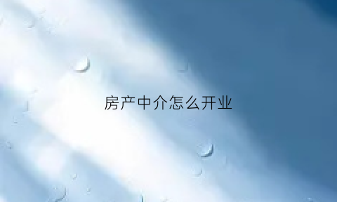 房产中介怎么开业(房产中介开业怎么做活动)