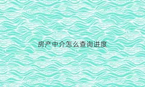 房产中介怎么查询进度