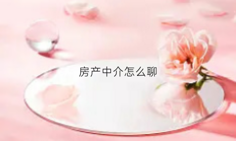 房产中介怎么聊(和房屋中介怎么聊)