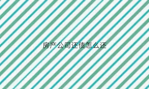 房产公司还债怎么还(欠房产公司房款有诉讼时效限制吗)