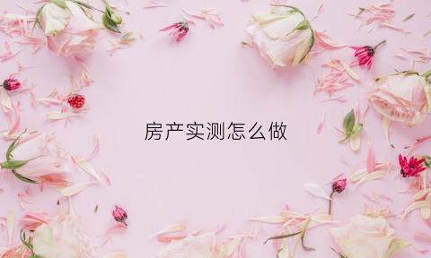 房产实测怎么做(房屋实测报告表或实测平面图)