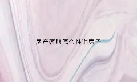房产客服怎么推销房子(房产客服怎么样)