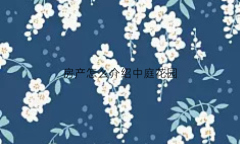 房产怎么介绍中庭花园(房地产中庭景观介绍)