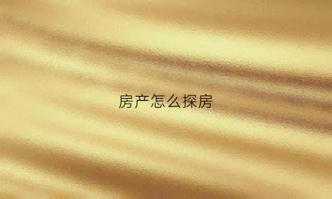 房产怎么探房(如何去看房子)