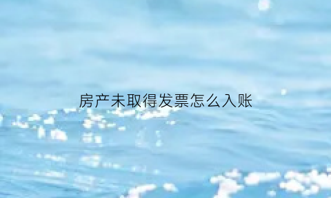 房产未取得发票怎么入账(房产没发票能认定固定资产吗)