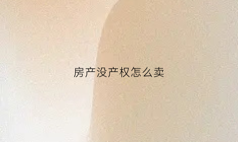 房产没产权怎么卖(房子没产权怎么卖)