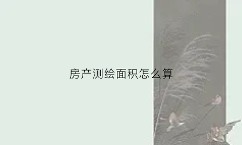 房产测绘面积怎么算(房产面积测绘收费标准)