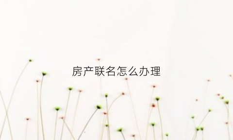 房产联名怎么办理(房产联名需要什么材料)