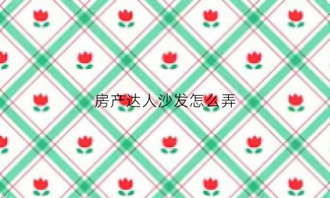 房产达人沙发怎么弄