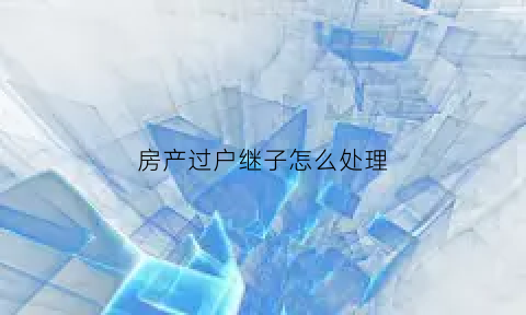 房产过户继子怎么处理(房产过户继子怎么处理最好)