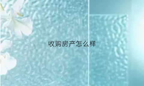 收购房产怎么样(收购房产怎么样赚钱)
