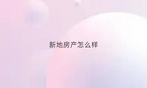 新地房产怎么样(新地置业)