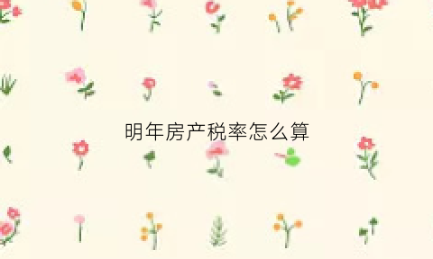 明年房产税率怎么算(明年房子税会涨价吗)