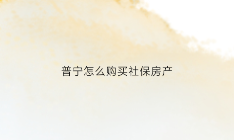 普宁怎么购买社保房产(普宁交社保去哪里办理)
