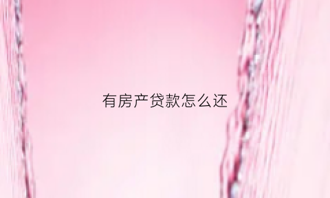 有房产贷款怎么还(有房贷还怎么贷款)