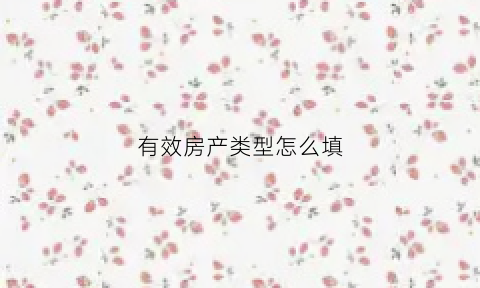 有效房产类型怎么填(有效房屋权属证明有哪些)