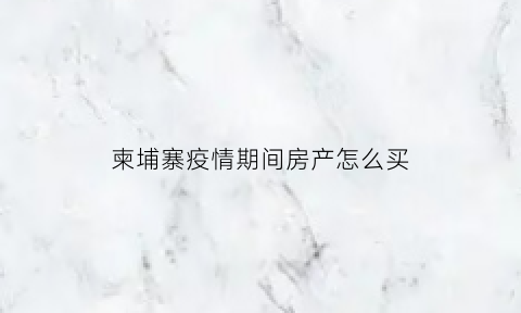 柬埔寨疫情期间房产怎么买(柬埔寨的房产能投吗)