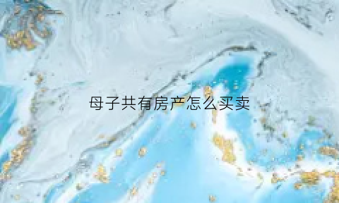 母子共有房产怎么买卖(母子共有产权房过到一方名下怎么操作)