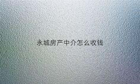 永城房产中介怎么收钱(永城房产中介怎么收钱的)
