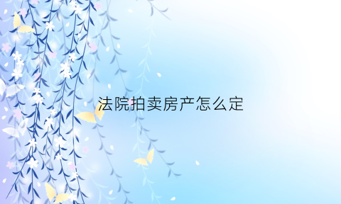 法院拍卖房产怎么定(法院拍卖房子的流程定价)