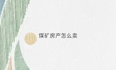煤矿房产怎么卖(煤矿的房子可以过户吗)