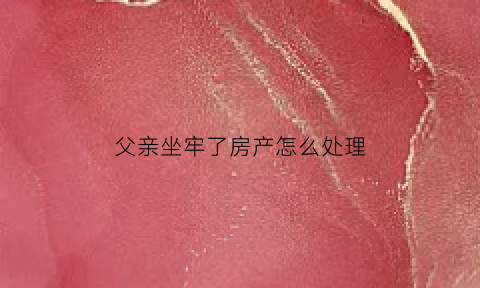 父亲坐牢了房产怎么处理(父亲坐牢我该怎么办)