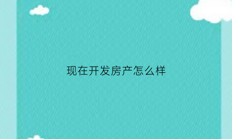现在开发房产怎么样(现在开发房地产怎么样)
