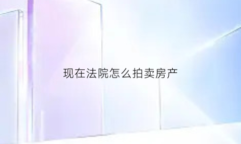 现在法院怎么拍卖房产(法院是如何拍卖房子的)