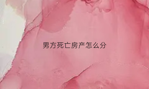 男方死亡房产怎么分(男方死了房子归妻子吗)