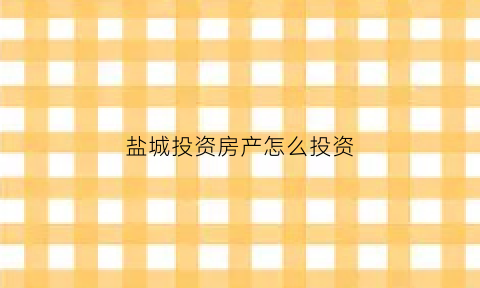 盐城投资房产怎么投资(盐城投资房产怎么投资的)